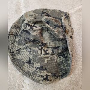 Camouflage Bucket Hat Digital Camo Tactical Boonie Military S/M